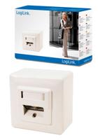 LogiLink NP0039A Netwerkdoos Opbouw (op muur) CAT 6 2 poorten Wit - thumbnail
