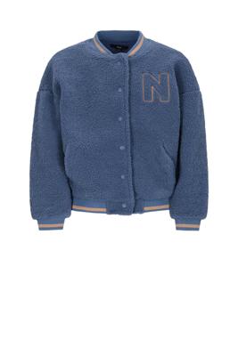 NoBell winter varsity jas meisjes - blauw - Darsy - teddy