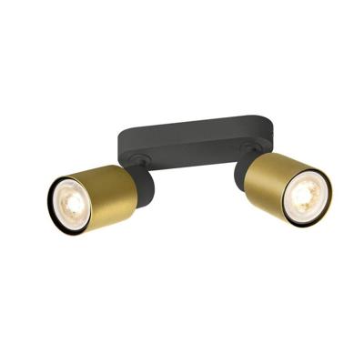 SLV Dubbele spotPuri 2.0 Tube zwart-goud - 1008362