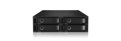 ICY BOX CY BOX IB-2242SSK Back Plane für 4x 2,5 SATA/SAS Festplatten/SSDs in 1x 5,25 S Bevestigingsframe voor 2,5 inch harde schijf