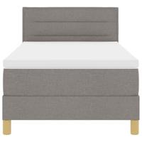 Boxspringbed met matras met matras Taupe 80 x 200 cm Stof - thumbnail