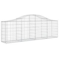 VidaXL Schanskorf gewelfd 200x30x60/80 cm gegalvaniseerd ijzer - thumbnail