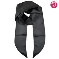 Sjaal / shawl satijn zwart - thumbnail