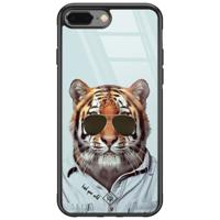 iPhone 8 Plus/7 Plus glazen hardcase - Tijger wild - thumbnail