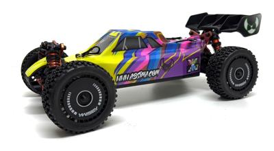 Absima 1:12 EP Buggy Neon Furry 4WD BL RTR Paars Brushless 1:12 RC auto Elektro Buggy 4WD RTR 2,4 GHz Incl. accu en lader