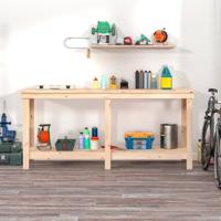 VidaXL Werkbank 180x50x80 cm massief grenenhout - thumbnail