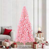 VidaXL Kerstboom met 300 led met standaard roze 210 cm pvc - thumbnail