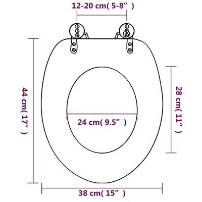 VidaXL Toiletbril met soft-close deksel zeester mdf