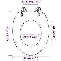 VidaXL Toiletbril met soft-close deksel zeester mdf - thumbnail