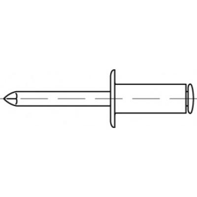 TOOLCRAFT TO-5444367 Popnagel 3.2 mm RVS 500 stuk(s)