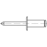 TOOLCRAFT TO-5444367 Popnagel 3.2 mm RVS 500 stuk(s) - thumbnail