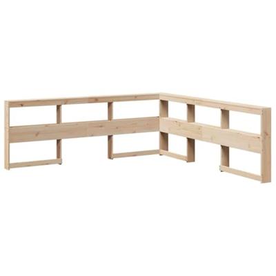Bed met boekenkast zonder matras massief grenenhout 135x190 cm - thumbnail
