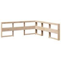 Bed met boekenkast zonder matras massief grenenhout 135x190 cm - thumbnail