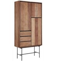 DTP Home Opbergkast 'Metropole' Teakhout, 210 x 100cm - thumbnail