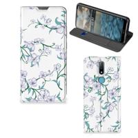 Nokia 2.4 Uniek Smart Cover Blossom White - thumbnail