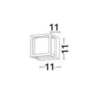 Lyora Design wandlampAgosto vierkant antraciet - 9207616 - thumbnail