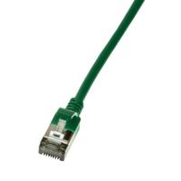 LogiLink CQ9075S RJ45 Netwerkkabel, patchkabel CAT 6A U/FTP 5.00 m Groen Extreem dun, Vlambestendig, Flexibel, Folie afscherming, Halogeenvrij, Snagless, - thumbnail