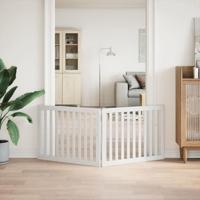 Hondenhek inklapbaar 2 panelen 160 cm populierenhout wit - thumbnail