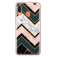 Samsung Galaxy A20e siliconen hoesje - Marmer triangles - thumbnail