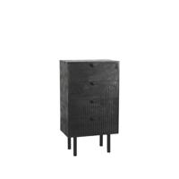 LABEL51 Ladekast Cotia - Zwart - Mangohout - thumbnail
