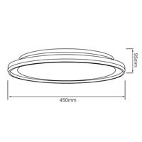 Brilliant G99519/06 Pederson LED-plafondlamp LED 22 W Zwart - thumbnail