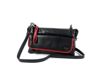 Berba Schoudertasje Soft Zwart-Rood