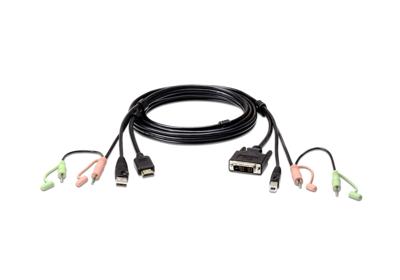 Aten 2L-7D02DH HDMI DVI-D Zwart kabeladapter/verloopstukje