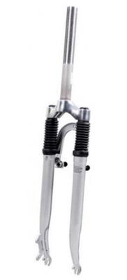 Voorvork verend 28" 250mm 1/8draad voor remschijf zilver