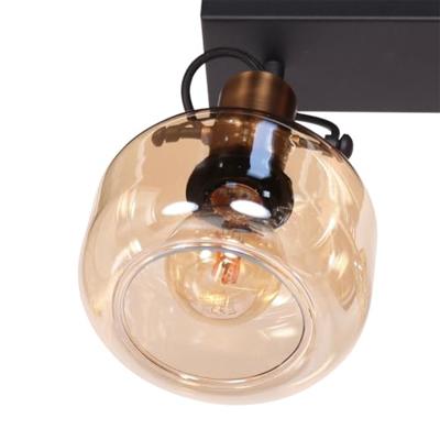 Steinhauer Dubbele wandlampGlaslic amber glas - 3865BR