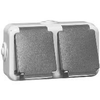 PEHA by Honeywell 306511 Wandcontactdoos Compleet 1-voudig Grijs 1 stuk(s)