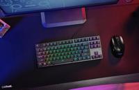 Trust gxt 864 cada compact mechanisch tkl-gamingtoetsenbord (zwart, us lay-out (qwerty), huano brown, rgb) - thumbnail