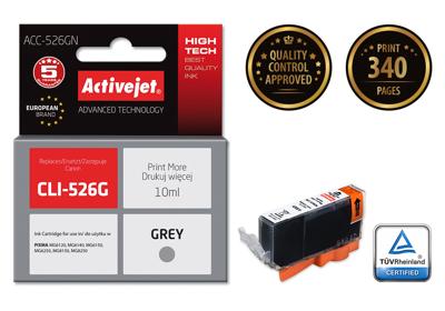 Activejet inkt ACC-526GN (Canon CLI-526G vervanging; Supreme; 10 ml; grijs)
