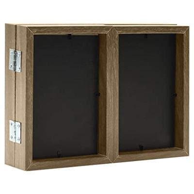 VidaXL Fotolijst drieluik 22x15 cm+2x(10x15 cm) lichtbruin