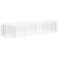 VidaXL Gabion plantenbak verhoogd 300x100x50 cm gegalvaniseerd ijzer - thumbnail