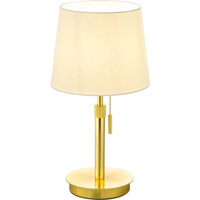 LED Tafellamp - Tafelverlichting - Trion Dyon - E27 Fitting - Rond - Mat Goud - Aluminium