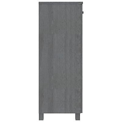 VidaXL Schoenenkast hamar 85x40x108 cm massief grenenhout donkergrijs VidaXL Schoenenkast hamar 85x40x108 cm massief grenenhout donkergrijs