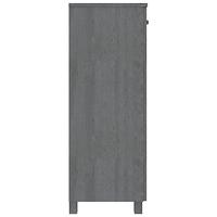 VidaXL Schoenenkast hamar 85x40x108 cm massief grenenhout donkergrijs - thumbnail