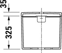 Duravit D-Neo Reservoir 39,5x18x36 cm Wit - thumbnail