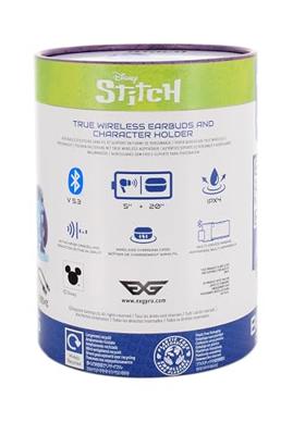 Lilo & Stitch Holdems Mini Holder & Wireless Headphones Stitch Design 2 mit TWS Buds Pro 10 cm
