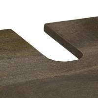 Wastafelkast 62x33x58 cm massief mangohout zwart - thumbnail