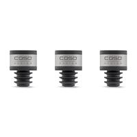 Caso WineLock Vaccum Aroma Wijnslot 3 Stuks Zwart/Zilver - thumbnail