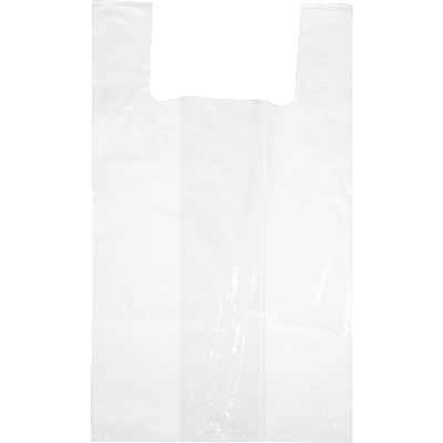 Tas | LLDPE | geblokt | 30x 10x60cm | hemddraagtas | wit | 1000 stuks