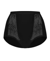 Dames Lace maxi - Kanten dames taille slip - Hoge onderbroek - Biologisch katoen - Badstof kruisje - thumbnail