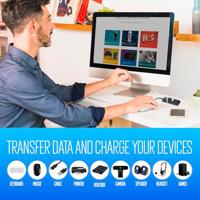 Hub USB 4 Poorten Ewent EW1138 Zwart - thumbnail