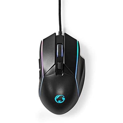 Nedis Gaming Muis | Bedraad | 800 / 1200 / 2400 / 3200 / 4800 / 7200 dpi | Instelbare DPI | Aantal knoppen: 6 | Programmeerbare knoppen | Rechtshandig Nedis Gaming Muis | Bedraad | 800 / 1200 / 2400 / 3200 / 4800 / 7200 dpi | Instelbare DPI | Aantal knoppen: 6 | Programmeerbare knoppen | Rechtshandig