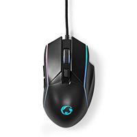 Nedis Gaming Muis | Bedraad | 800 / 1200 / 2400 / 3200 / 4800 / 7200 dpi | Instelbare DPI | Aantal knoppen: 6 | Programmeerbare knoppen | Rechtshandig - thumbnail
