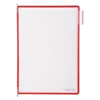 Zichtpaneel tarifold a4 verticaal rood 10st - thumbnail
