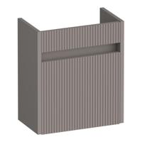 Brauer Adore Wavy Fonteinkast - 40 cm - met 1 Deur Greeploos Linksdraaiend - Mat Taupe - thumbnail