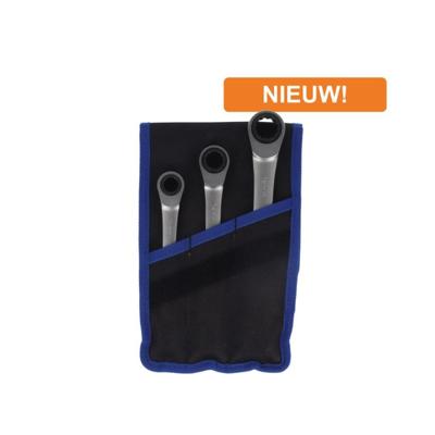 Ivana 56987 Quattro Ringratelsleutelset 3-delig - van 8 tot 19 mm in Opbergtas