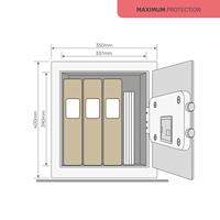 YALE Veiligheidskluis met elektronisch slot (SKG-gecertificeerd), bureau-afmeting H.40 x B.35 x D.34 cm (35.5 L) - thumbnail